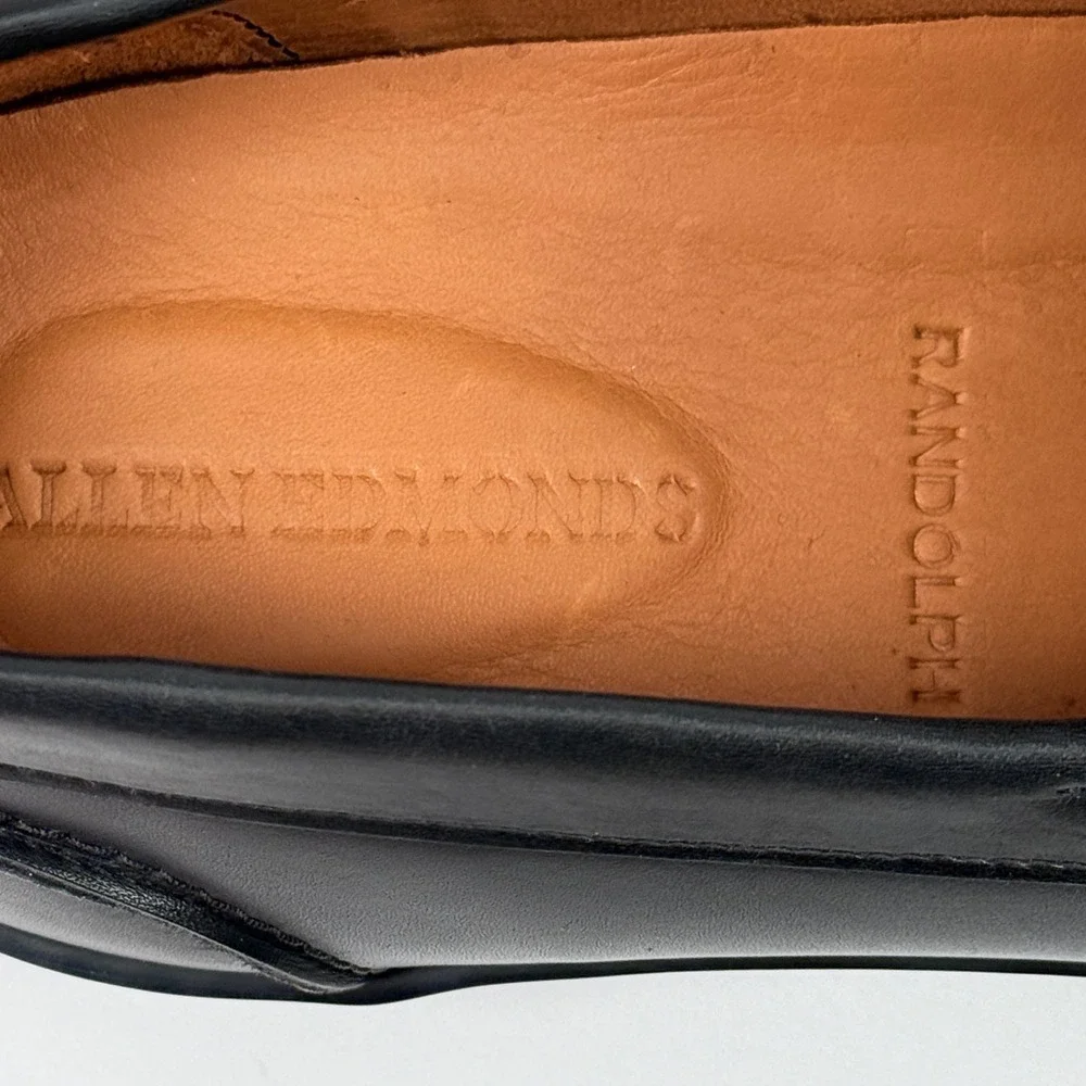 Allen Edmonds Randolph Shoes Mens Black Leather Penny Loafers Sneaker | 8 E
